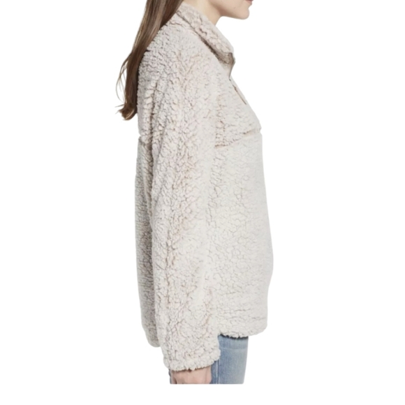 THREAD & SUPPLY IVORY WUBBY SHERPA JACKET - Picture 4 of 6